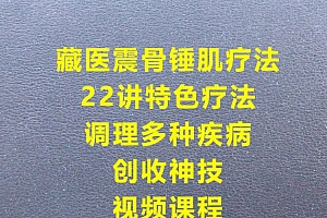 藏医震骨锤肌特色疗法调理多种疾病视频课程