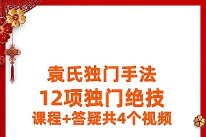 袁氏独门手法12项绝技中医视频教程